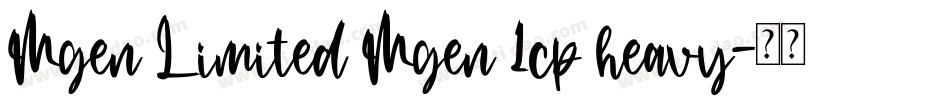 Mgen Limited Mgen 1cp heavy字体转换